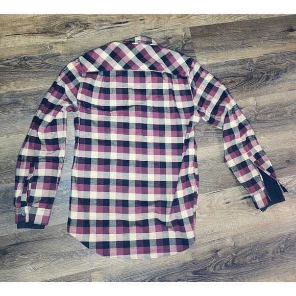 Public School New York Men’s Flannel Shirt Size Large Plaid Button Up Long Sleev - Picture 5 of 14